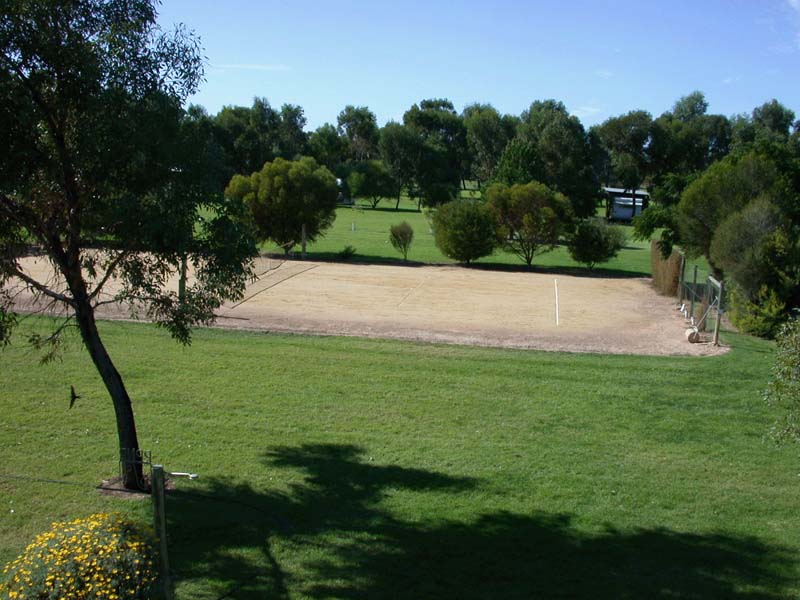 Tennis court from roof